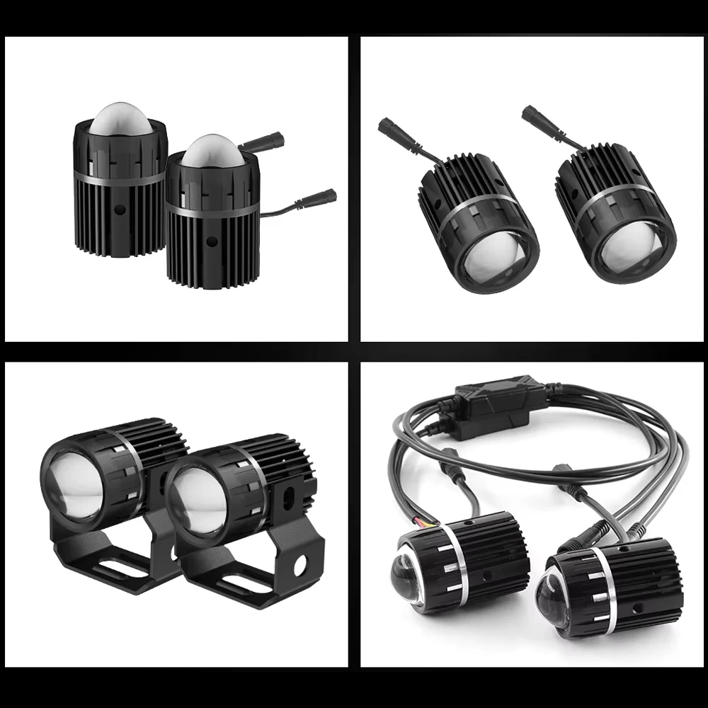 2pcs Senlo M1 Pro Mini projector lens fog light Motorcycle auxiliary LED Driving lamp 54W 5400LM Headlight Motor accessories