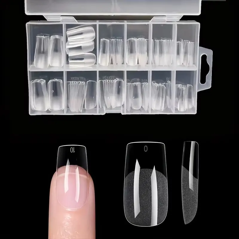 Soft Gel Nail Tips False Nails Acrylic Artificial Capsule Set_voghion.com
