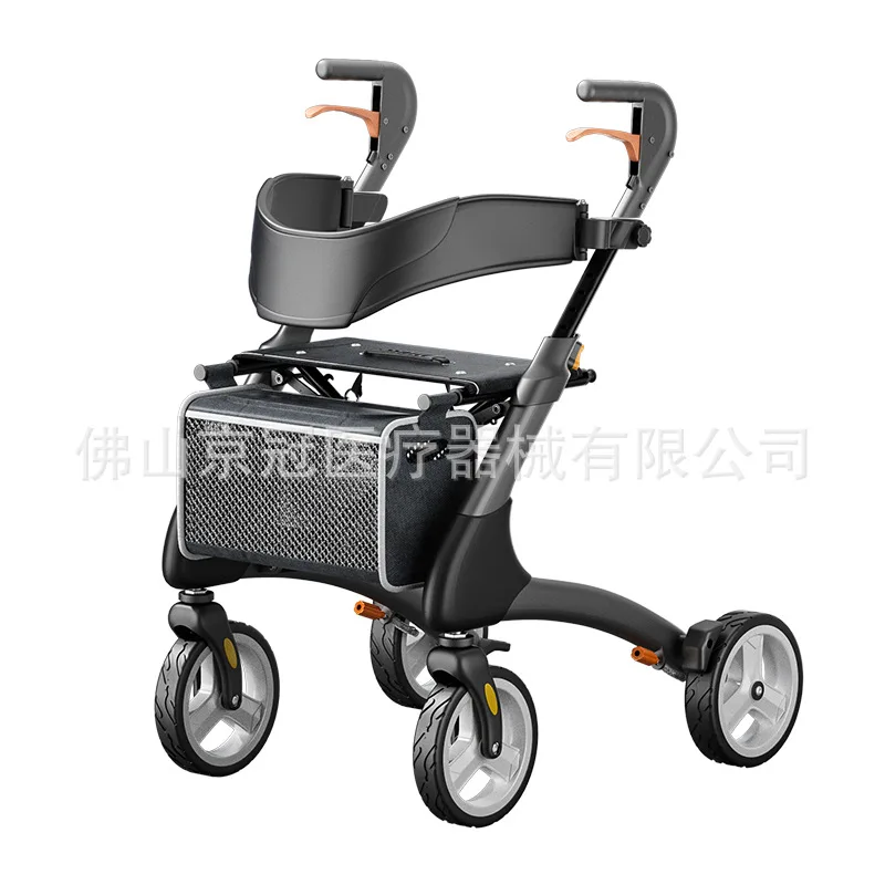 UK BURIRY Walking Aid Assistive Walking Can Sit Trolley Shopping Cart Small Pull Cart Adjustable Height