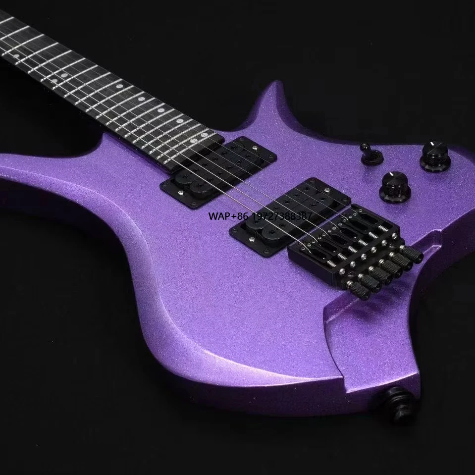 

Высококачественная безголовая электрогитара с глянцевой отделкой, 6 струн для металлических игроков для использования в музыке