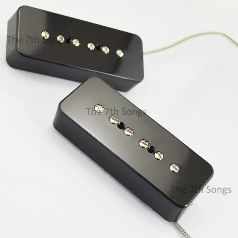 Vintage Alnico 5 Soapbar Single Coil Neck / Bridge Pickup for P90 Electric Guitar Cream / Parchment / Black