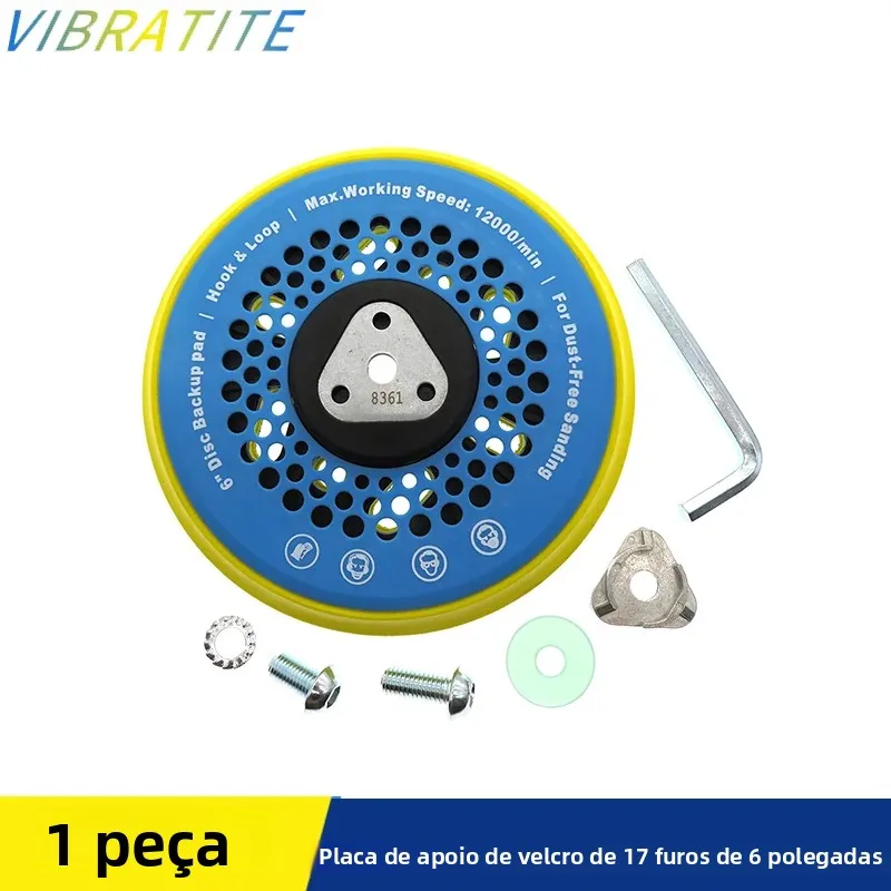 6-polegada-150mm-lixa-almofada-15-17-furos-placa-de-apoio-gancho-e-laco-ferramentas-eletricas-abrasivas-para-dupla-acao-polidor-lixadeira-polimento