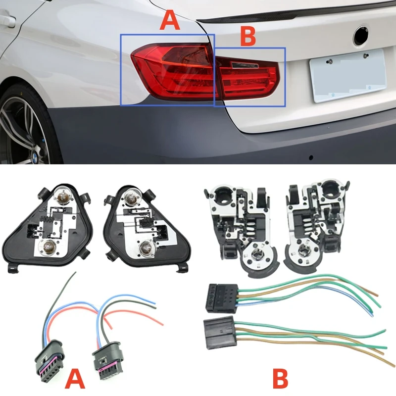 

Car Tail Light Bulb Plug Holder Board Rear Break Lamp Socket Connector For BMW 3 Series 316 320 328 F30 F35 F80 2013 2014 2015