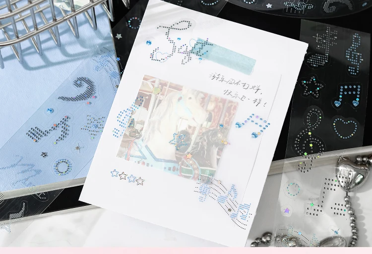 40mm * 3m Diamond Declaration Series Kawaii 3D Heißpräge-Stanzband DIY Tagebuch Scrapbook Ästhetische Schreibwaren – Detail 9