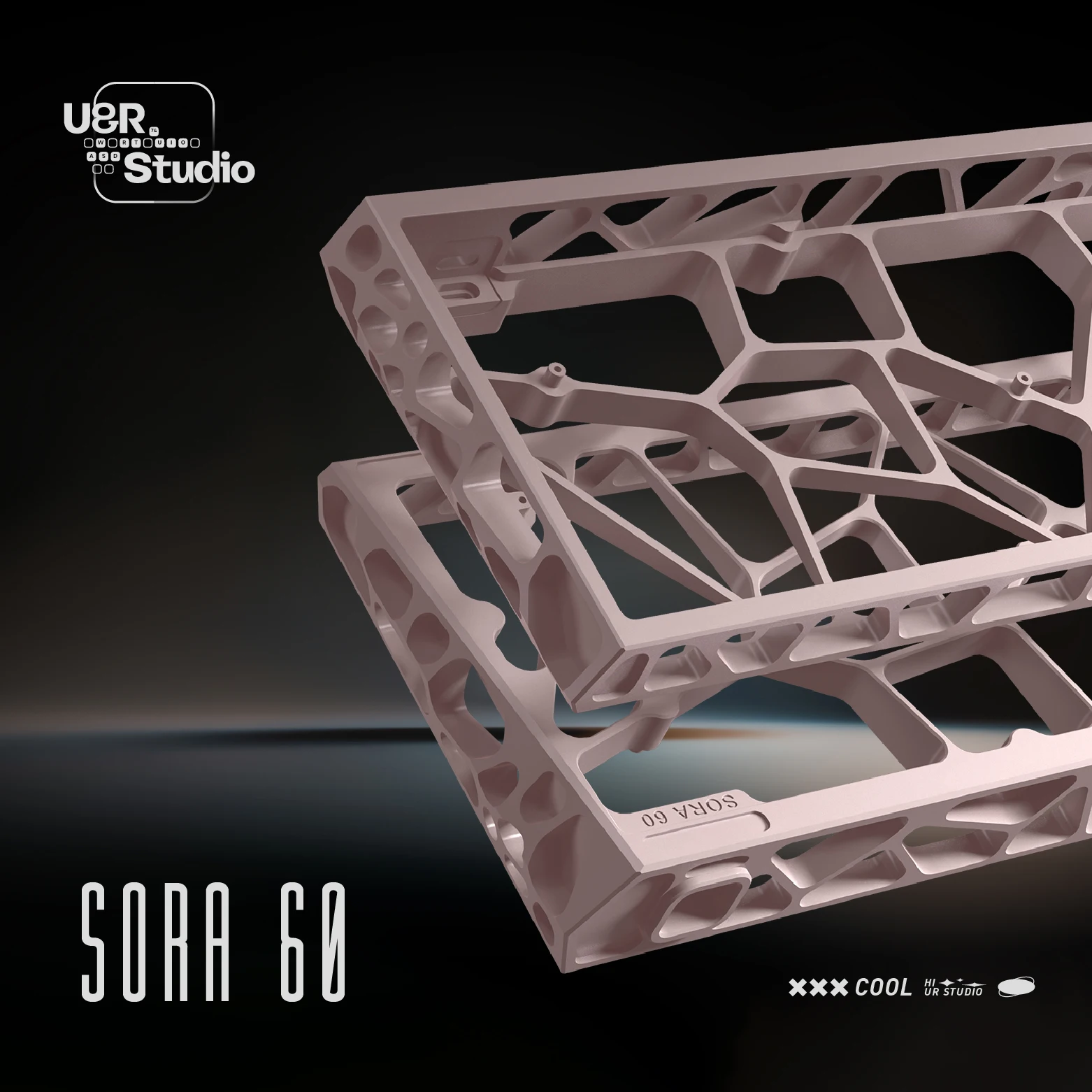 Sora60 Custom CNC Aluminum Keyboard Case Skeleton Ship Shell for Wooting60 HMZ M64 GT60 Gaming Mechanical Keyboard Accessory