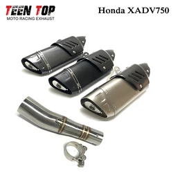 Modified Steel Motorcycle Exhaust For Honda XADV750 XADV 750 Slip-on Exhaust Escape Moto AK Muffler With DB Killer Silencer Moto