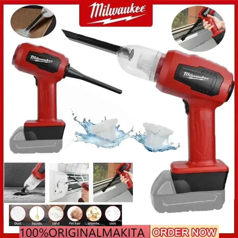 

Milwaukee 3 в 1 электрический пылесос портативный перезаряжаемый ручной автомобильный пылесос 120 Вт для дома и автомобиля литий-ионный аккумулятор 18 В