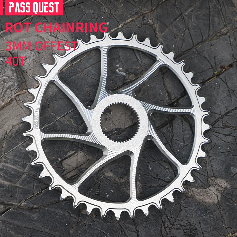 Silver 3mm Offset For Rotor VEGAST ALDHU CRANKS Mountain Bike Direct Mount Chainrings 36T 38T 40T 42T 44T 46T48T Chainwheel