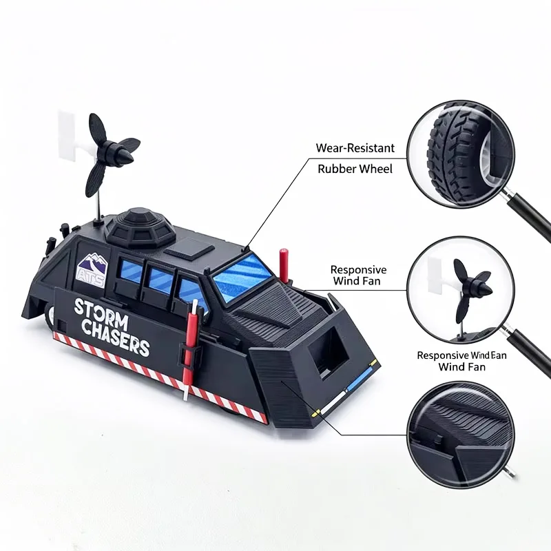  3D Printed TIV2 Deployable Tornado Intercept Vehicle Static Scale Model, Collectible Desk Display Decor Gift for Science Fans