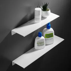 Aluminum alloy storage rack, minimalist style, no drilling, living room, kitchen, bathroom, wall mounted storage rack