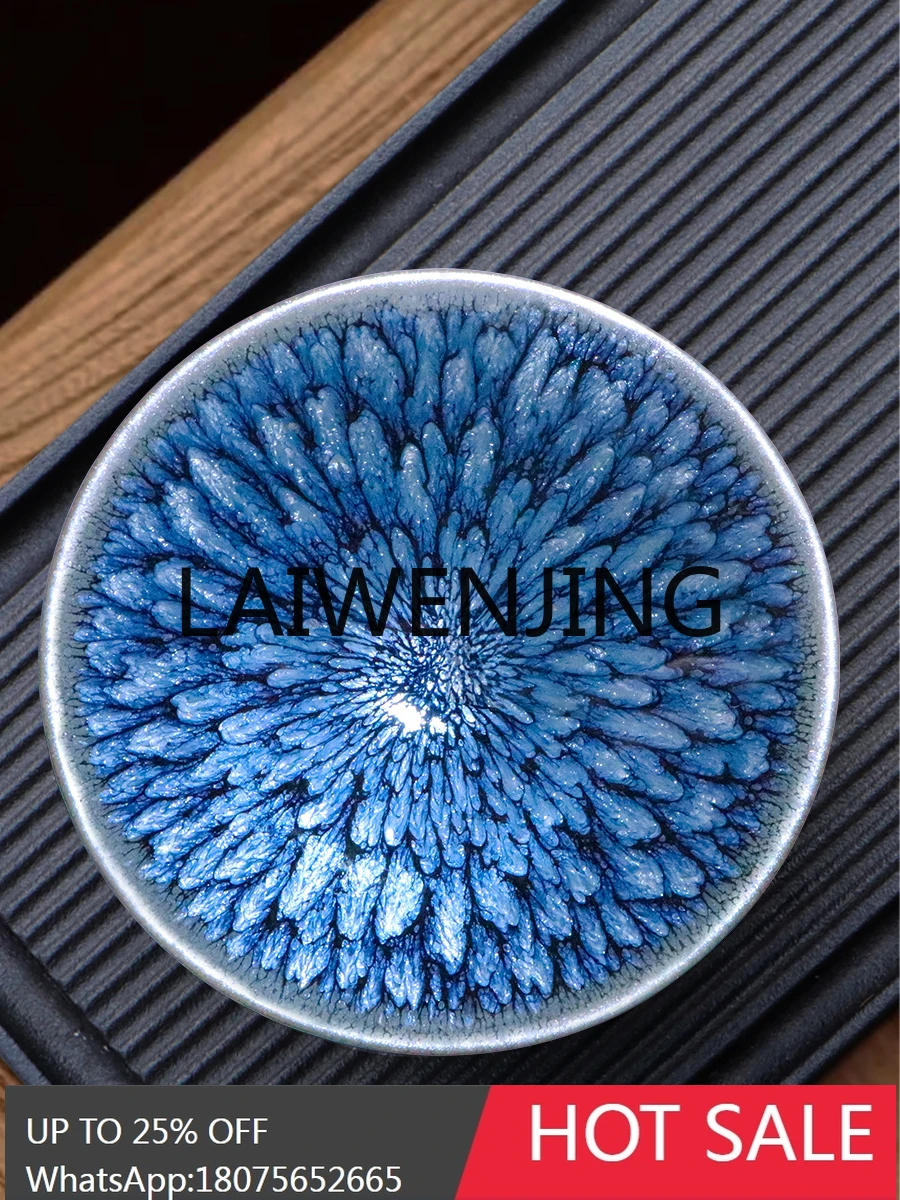 Non-Heritage Flower Jianyang Jianzhan Tea Cup Ceramic Oil Drops Handmade Tea Tasting Master Cup Tea Cup
