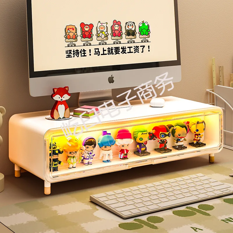 

Suitable forComputer Monitor Desktop Heightening Rack Neck Protector Figure Display Box Station Artifact with Drawer Cabinet Cou