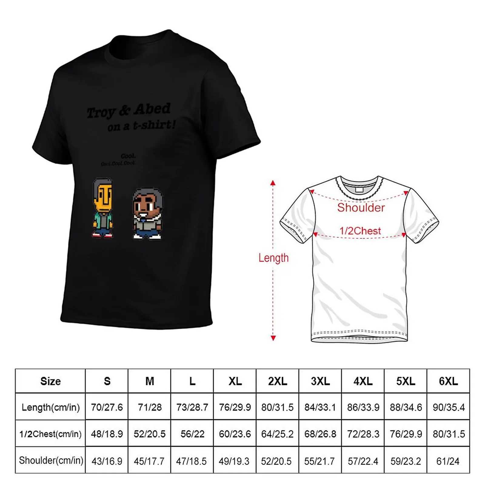 Troy and Abed · Community · TV show T-Shirt man graphic t shirt cotton t shirts high quality cotton t shirt pack T-Shirt