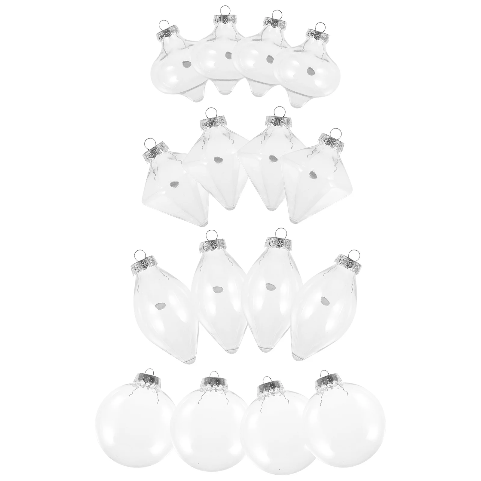 

16pcs Christmas Ball Decor Diy Fillable Hanging Ornament For Xmas Tree Pendant Home Garden Party Yard Porch Decoration