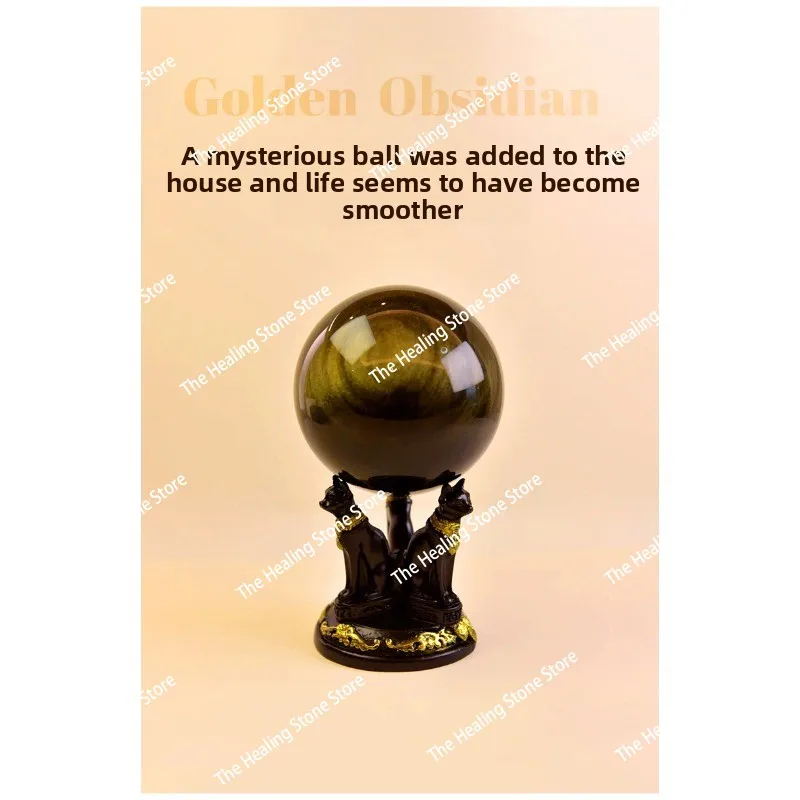 حجر السج الطبيعي الكرة زخرفة كريستال الكرة الذهب والفضة سبج الكرة مدخل دراسة غرفة المعيشة فنغ شوي زخرفة #1