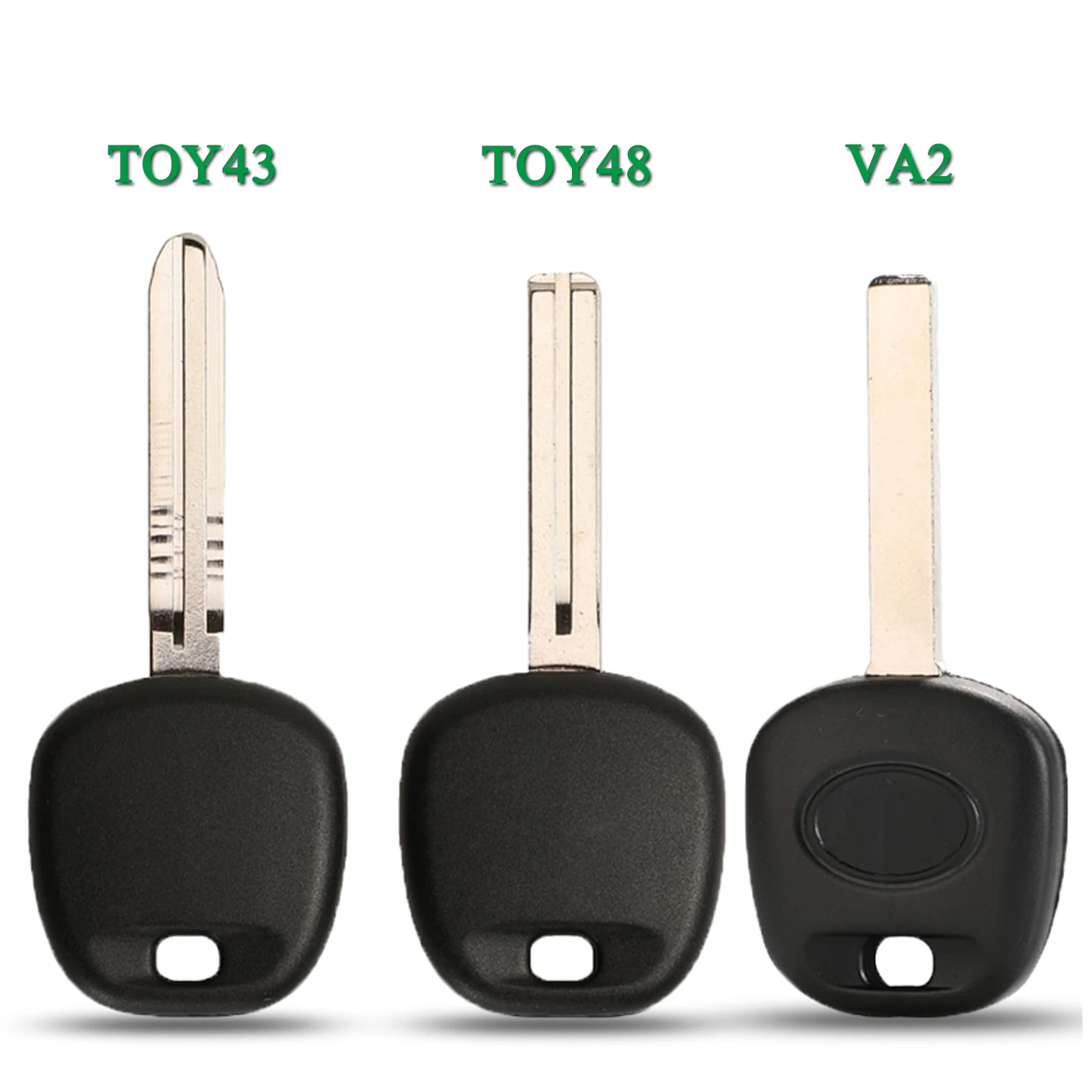 Jingyuqin For Toyota Tacoma fit Lexus Fob Remote Car Key Shell No Chip Transponder Replacement With TOY48 /Toy43 /VA2 Blade