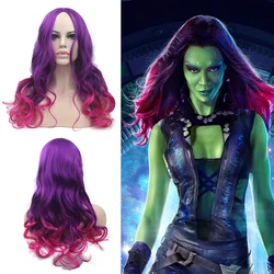 Long Synthetic Hair Long Curly Gamora Cosplay Wig Party Costume Wigs for Halloween & Christmas