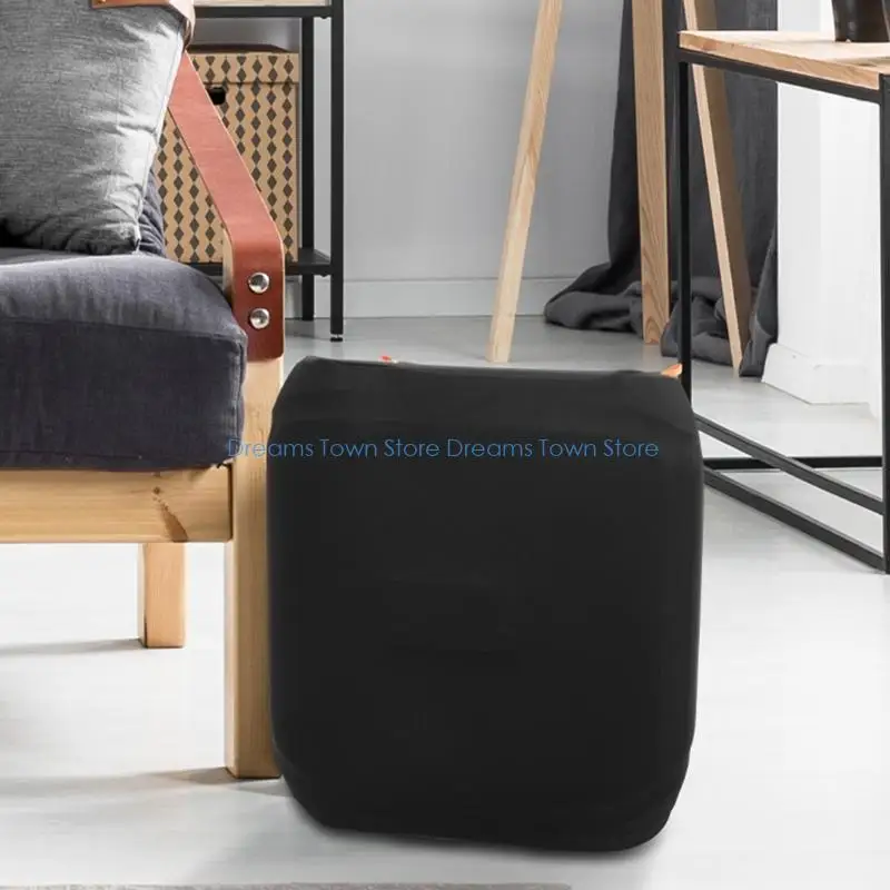 HX6A Washable Speaker Dust Cover Elastics Closures Spandex Fabric Handles Two Mics Storage