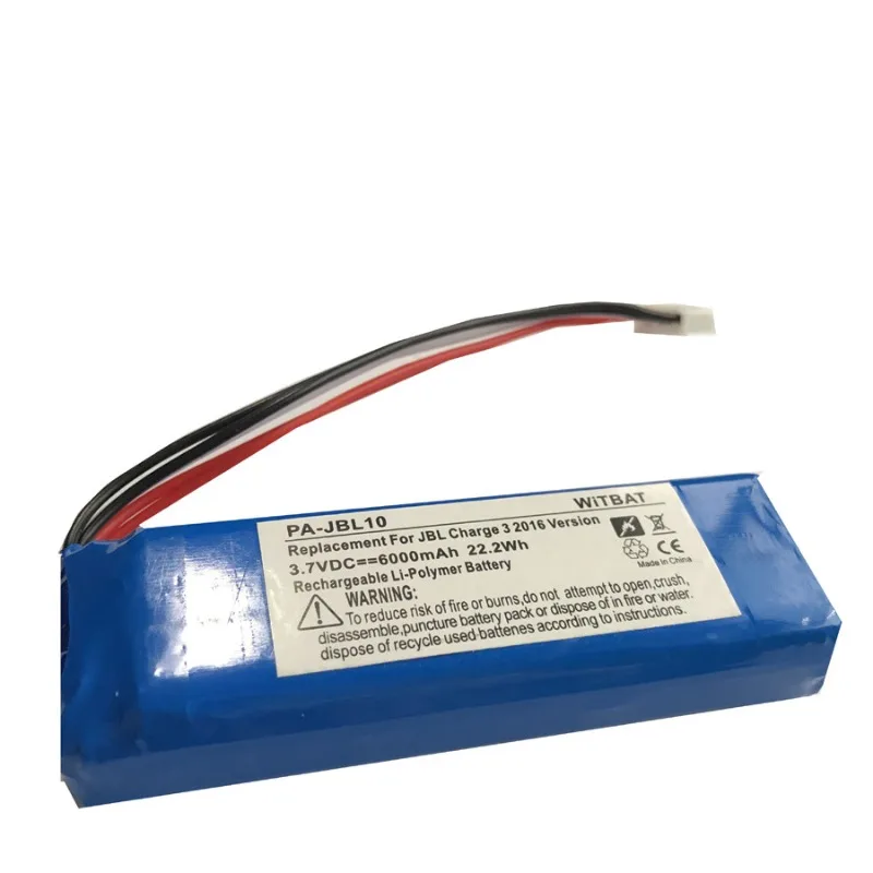New GSP1029102A 3.7V 6000mAh Replacement Bluetooth speaker Battery for JBL Charge 3 2016 Version Wireless Bluetooth speaker view 6