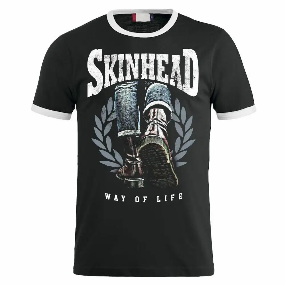 T-shirt skinhead a way of life 69 oi skin boots march boots boots front