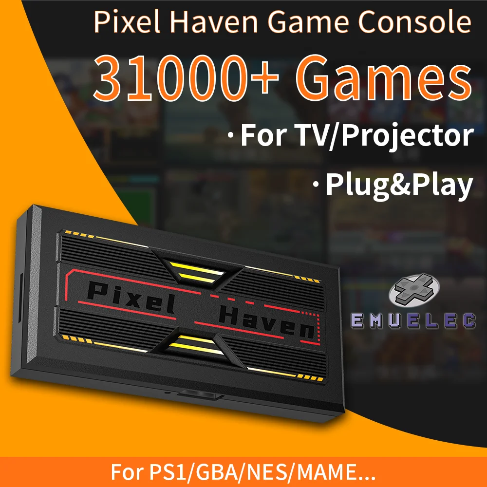 

Game Console With 31000+Retro Games Emuelec 4.7 Pixel Haven Retro Game Console For PS1/GBA/NES/MAME/NEOGEO/CPS3/Dreamcast For TV