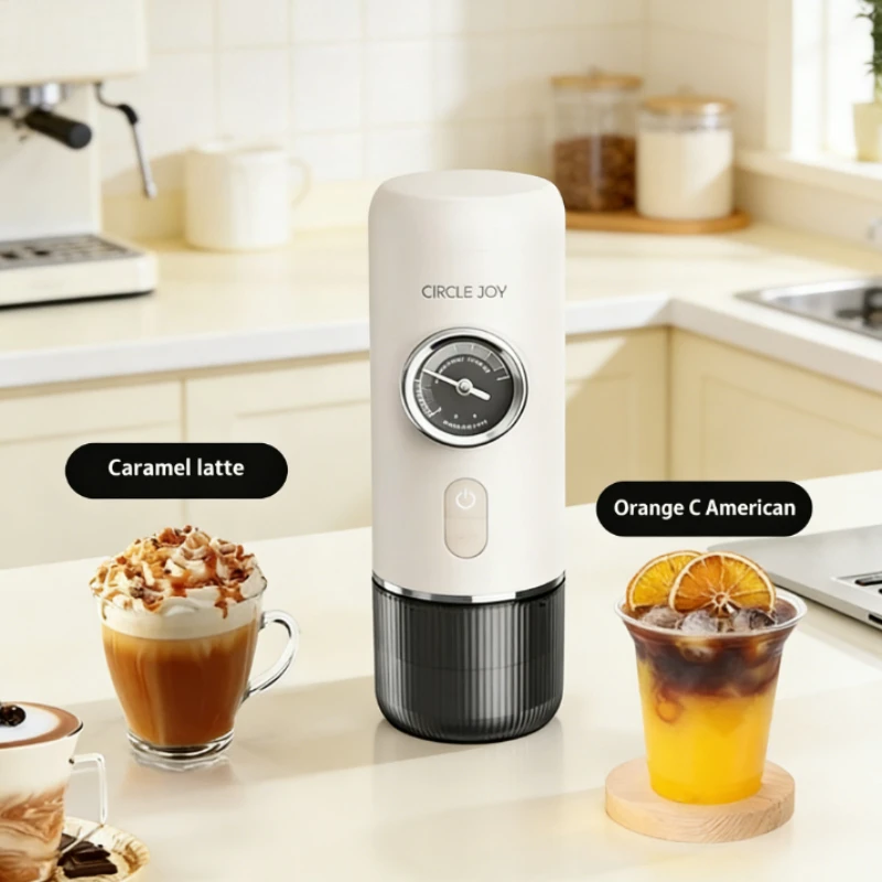 Circle Joy Coffee Machine Electric Portable Espresso Coffee Machine Automatic Coffee Machine Capsule Extraction Capsule for Home
