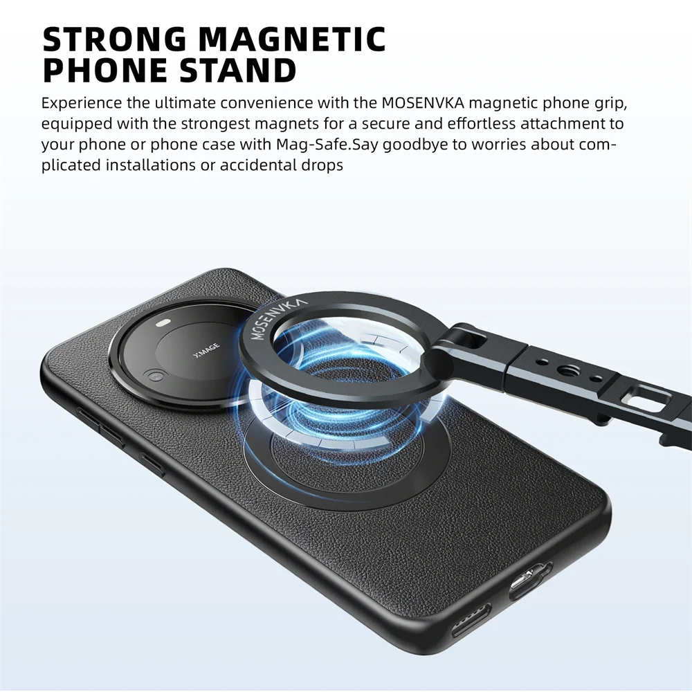 360 °   Suporte magnético de rotação para telefone com sapata fria de 1/4 "-20 para gravação de vídeo, tripé para magsafe iphone android