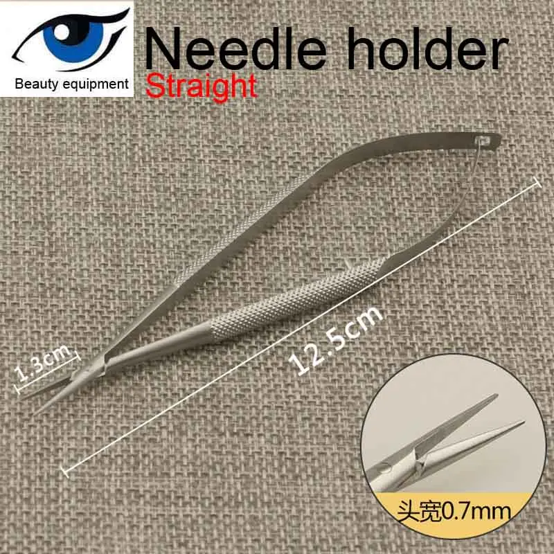 Micro needle holder surgical instrument tool holder needle thread pliers ophthalmology plastic double eyelid needle holder