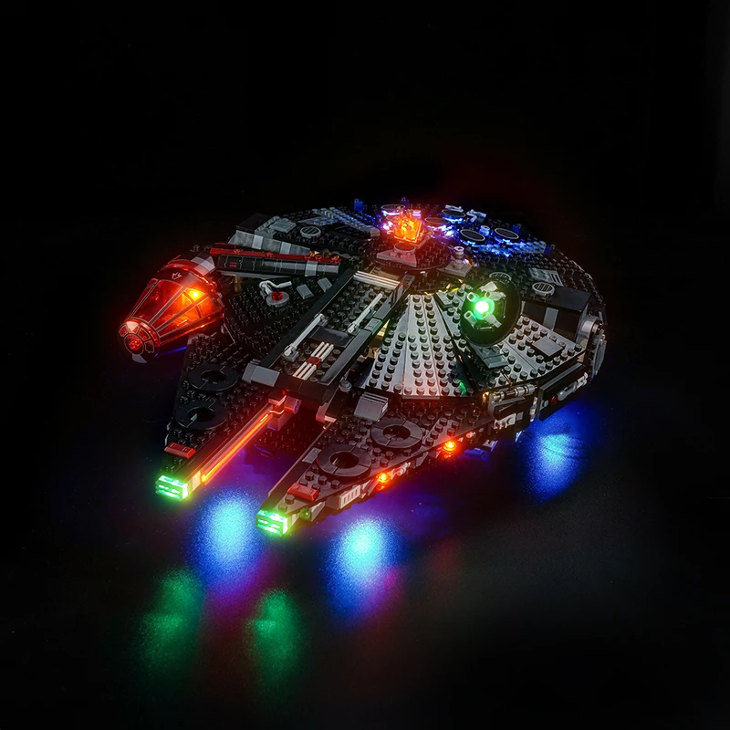 Lazishi LED light 75389 set suitable for The Dark Falcon building block gift (including lighting accessories only)