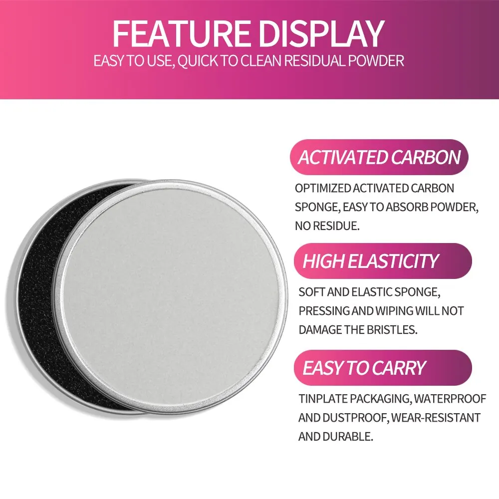 Esponjas limpiadoras de brochas de maquillaje, 1 unidad, cepillo cosmético, lavado de secado, sombra de ojos, eliminación de Color, estuche de limpieza portátil