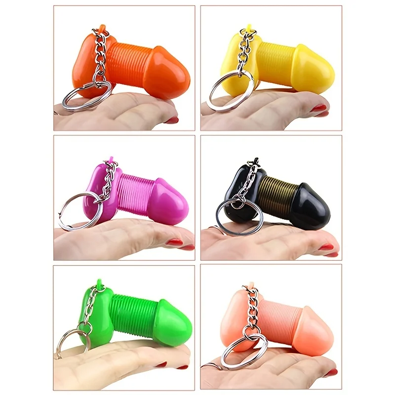 1 قطعة ألعاب الجنس الكبار الرجال القضيب لطيف مفتاح سلسلة الزينة ، الذكور الجهاز مفتاح سلسلة هدية مثيرة #4