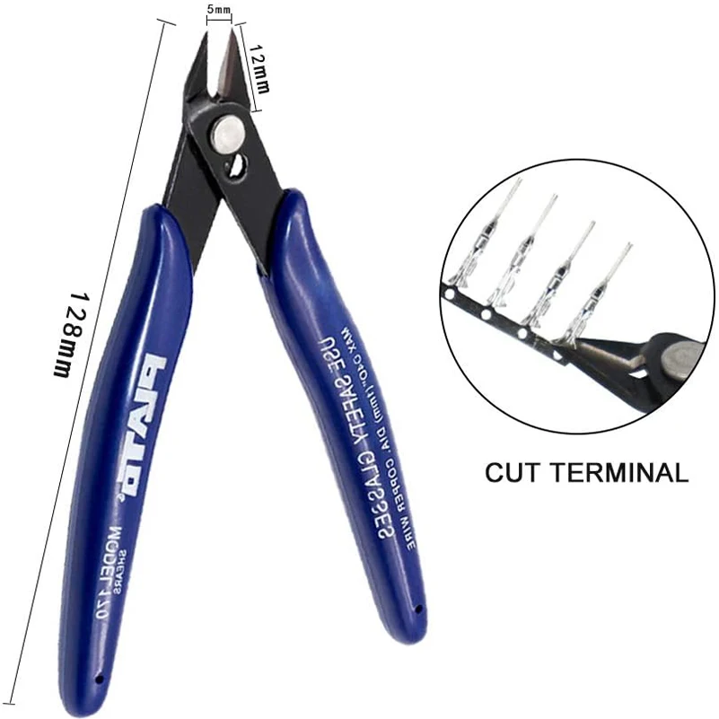 2Pcs PLATO 170 Blue Flush Cutter Wishful Clamp Diagonal Pliers Side Cutting Nippers Wire Cutter 3D Printer Parts