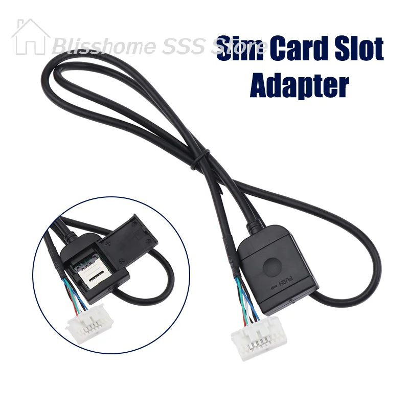 【S】Sim Card Slot Adapter For Android Radio Multimedia Gps 4G 20pin Cable Connector Car Accsesories Wires Replancement Part