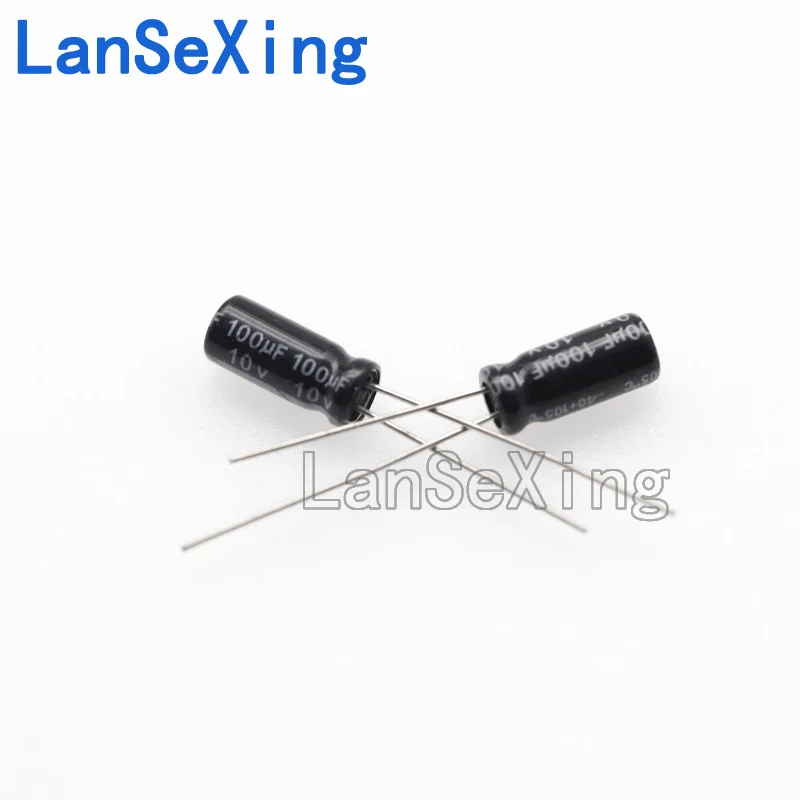 Inline electrolytic capacitor 10V100UF, volume 5 * 7MM, 8 * 12, 5 * 11, 100uf, 10V capacitor