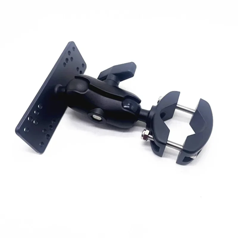 1.5" Ball Aluminum Fish Finder Mount with Clamp Base for Rails  for Boat, Compatible with Garmin, Lowrance and More