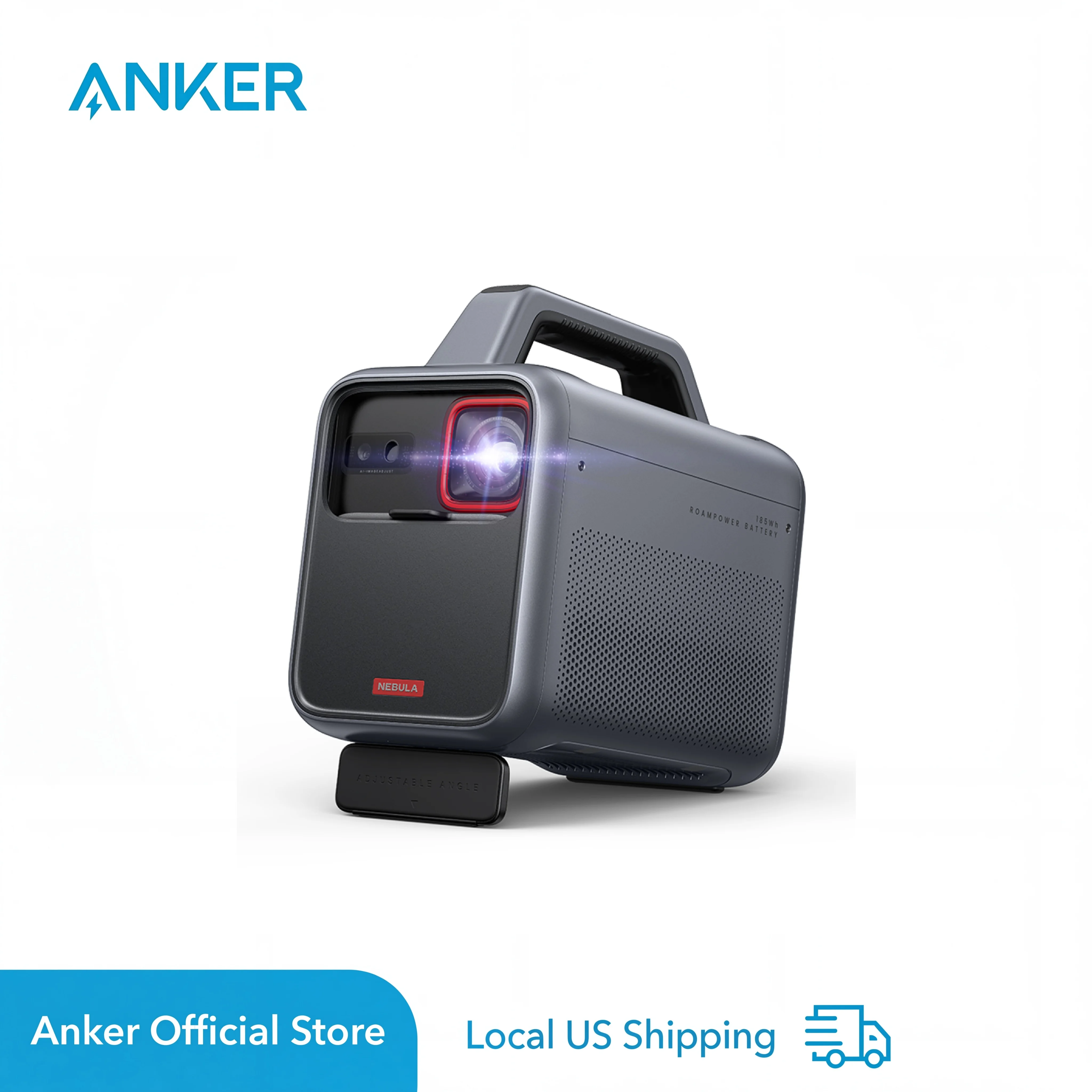 NEBULA Mars 3 Outdoor Portable Projector, 1000 ANSI Lumens, AI-Powered Image, Built-In Battery with 5 Hour Playtime(Refurbished)