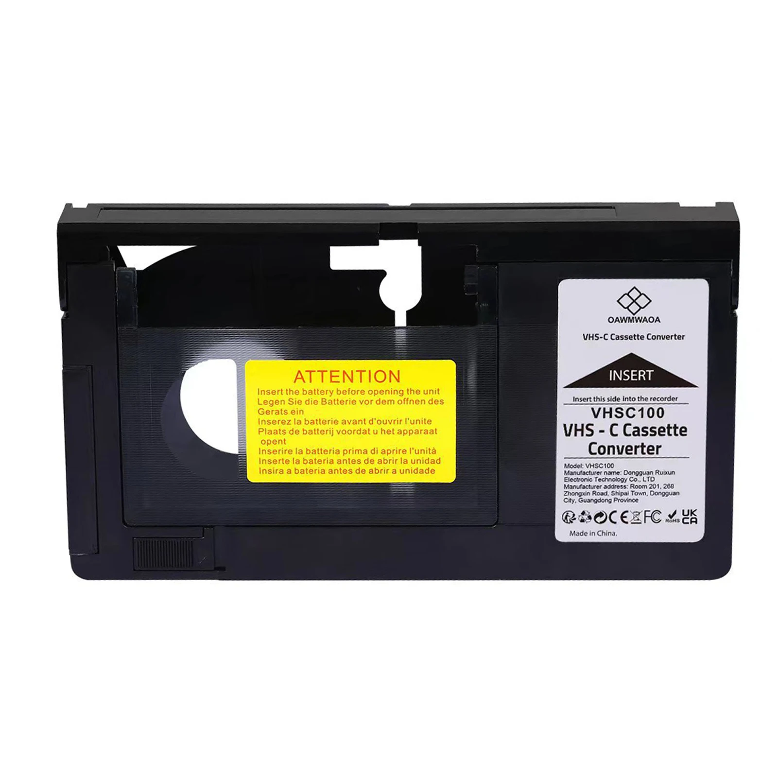 Video Conversion Box VHS-C Cassette Converter for JVC for RCA for Panasonic VHS to VHSC SVHS-C Cassette Adapter Not for MiniDV