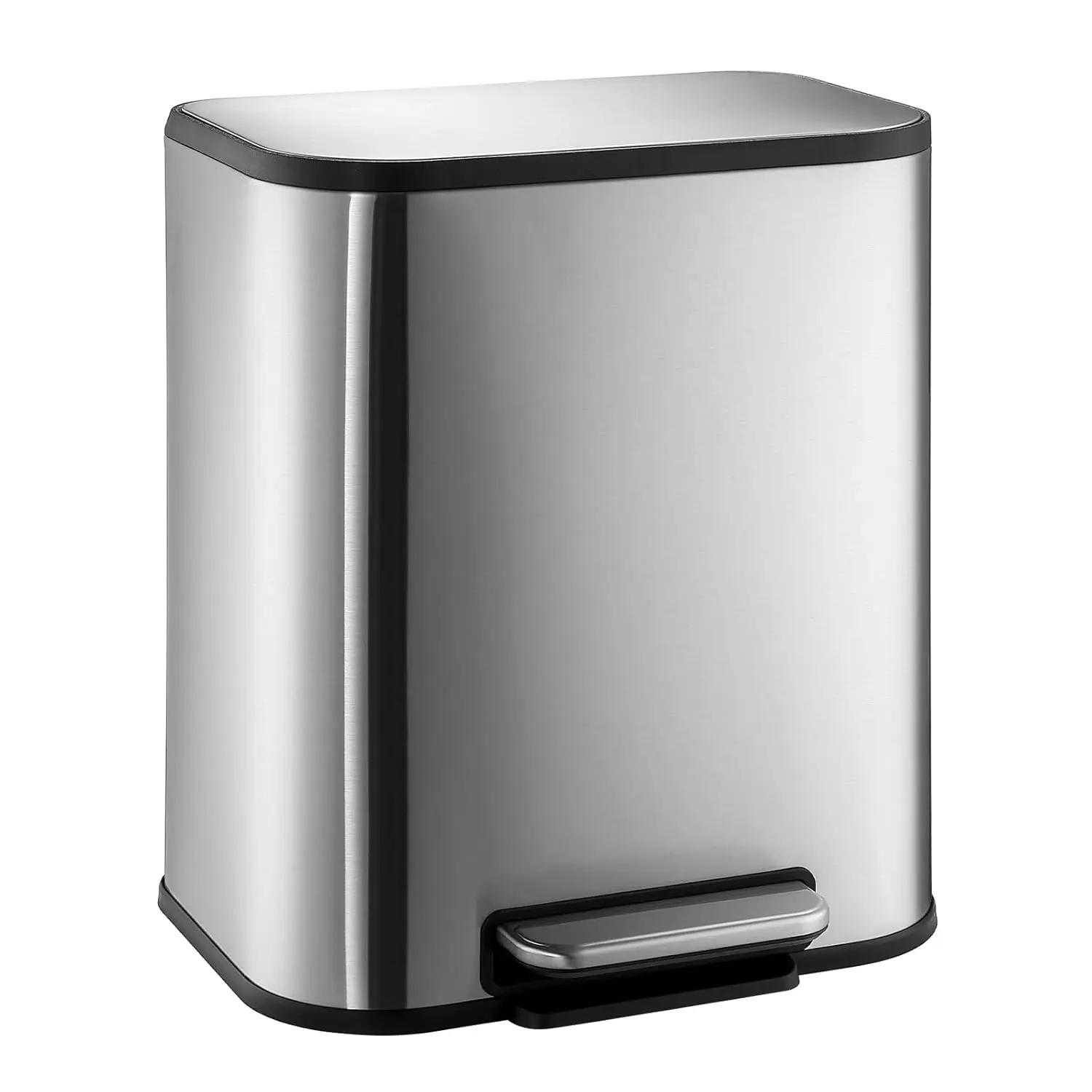 

5.3 gal / 20 l Stainless Steel Trash Can with Lid, Compact Rustproof Garbage Can, Small Step-on Metal Trash Bin, Customized