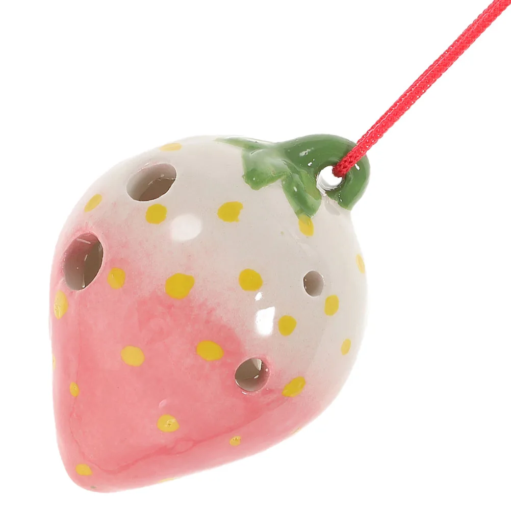 

Strawberry Ocarina Instrument Six Hole Flute Beginner Ceramics Kids Musical Instruments