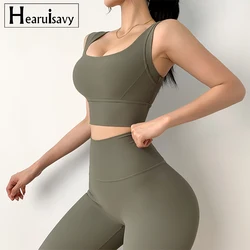 Running Breathable Ribbed Women Tank top Gym Sports Bra Yoga Bra Stretch Pull Up Underwear Chest Pad Women Fitness Workout Vest