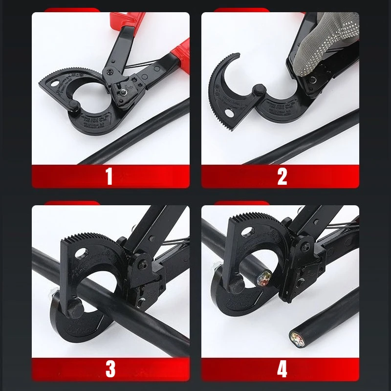 1 قطعة 10/11 بوصة قاطع السقاطة قطع الأسلاك السريعة وقاطع الكابلات ، مقبض مريح كماشة قطع الأسلاك متعددة الوظائف #5