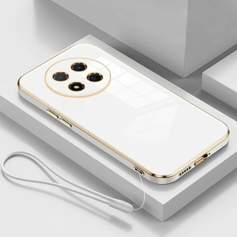 매직7라이트 고급 도금 랜야드 실리콘 케이스 (화웨이 아너 매직 7 6 5 매직7 라이트 프로 X9c X9b X9a 아너x9c 소프트 커버)