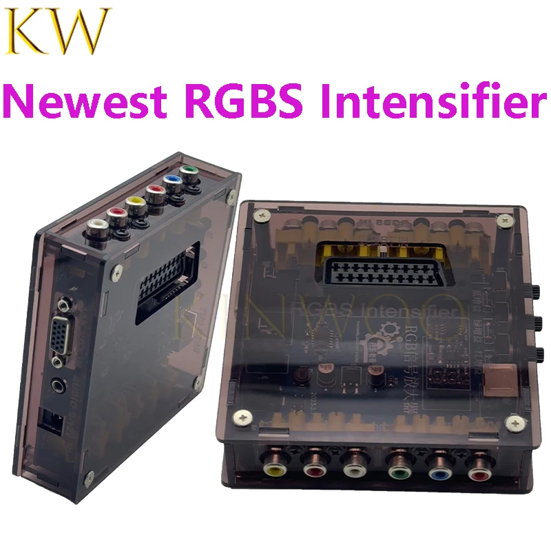 RGBS signal amplifier for RGB Monitor Home Video Game Arcade RGBS Intensifier Supports RCA/SCART/1.5K VGA IN RGBHV To RGBS