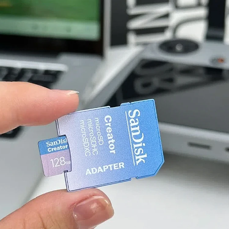 SanDisk Creator Series microSD UHS-l Flash Memory Card with Adapter 128GB-1TB Read 190MB/s A2 V30 U3 5.3K For phone/drone/camera
