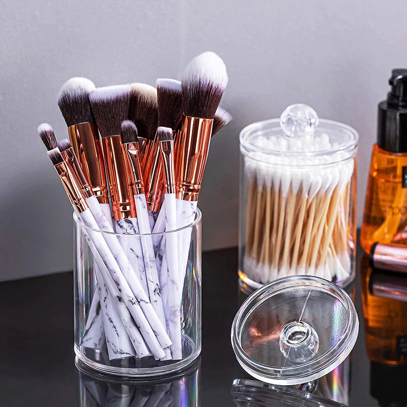 Makeup Cotton Pad Organizer Bathroom Storage Box For Cotton Swabs Cosmetics Jewelry Makeup Remover Pad Container