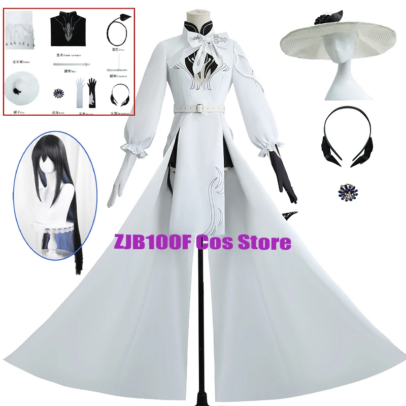 

Constance Cosplay Game Honkai Star Rail Constance Costume Wig The Dahlia Anime Role Play Dress Hat Party Outfit for Womam