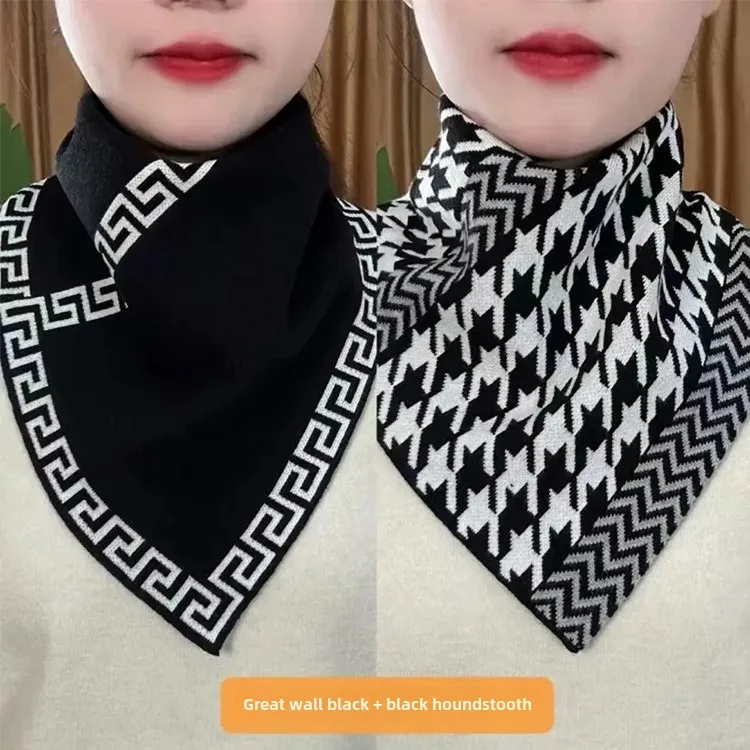 Moda 2023 outono inverno pescoço mais quente novo estilo versão coreana versátil quente elegante triângulo cachecol pescoço proteção