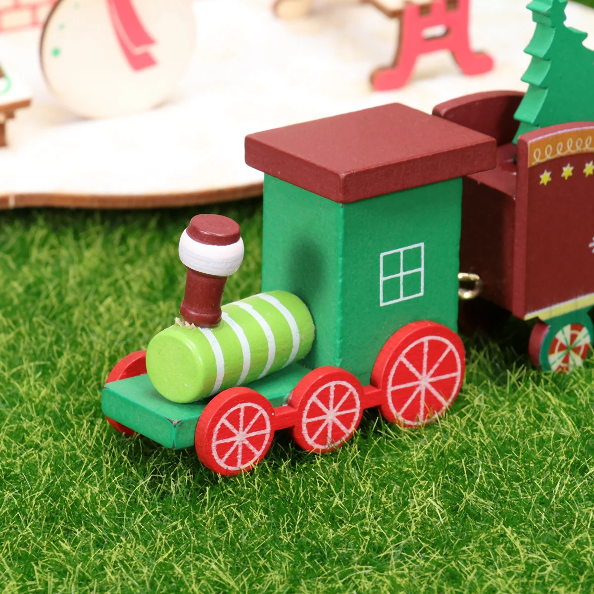 

Christmas Colorful Little Train Decoration Delicate Desktop Ornament Xmas Party Decoration Gift Christmas Trains Ornaments