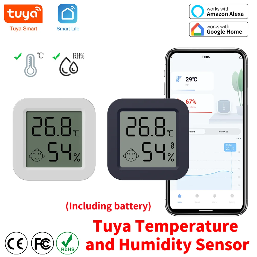 Sensor temperatur dan kelembapan Bluetooth Mini Tuya