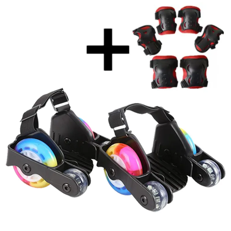 LED PU Rubber Roller Skate Shoes para crianças, 4 rodas, sapatos esportivos deslizantes, piscando ajustável, ferramentas de mobilidade, polia para crianças, meninos e meninas